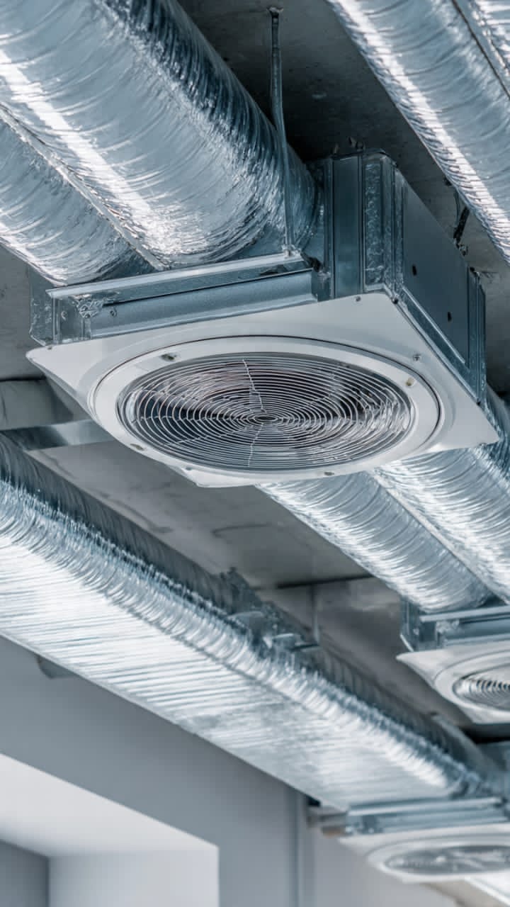 Commercial HVAC installation project